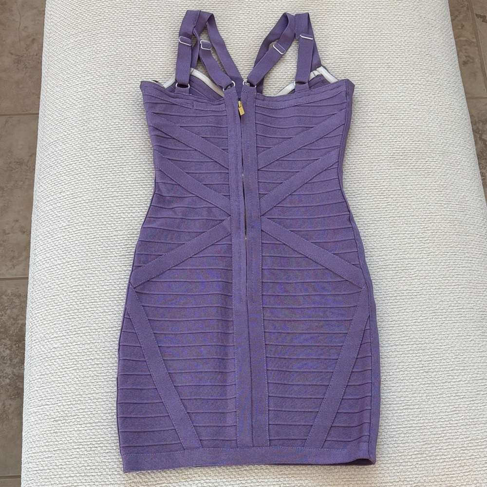 Purple Bandage Dress stretta - Picture 2 of 5